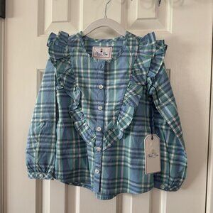 Classic Prep Childrenswear Girls Gemma Top Sunday Plaid Size 4T New